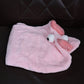 Soft Microfiber Cartoon Design Hair Drying Towel Wrap with Button Closure (1 Pc)