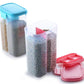 2147 Plastic 2 Sections Air Tight Transparent Food Grain Cereal Storage Container (2 Ltr)