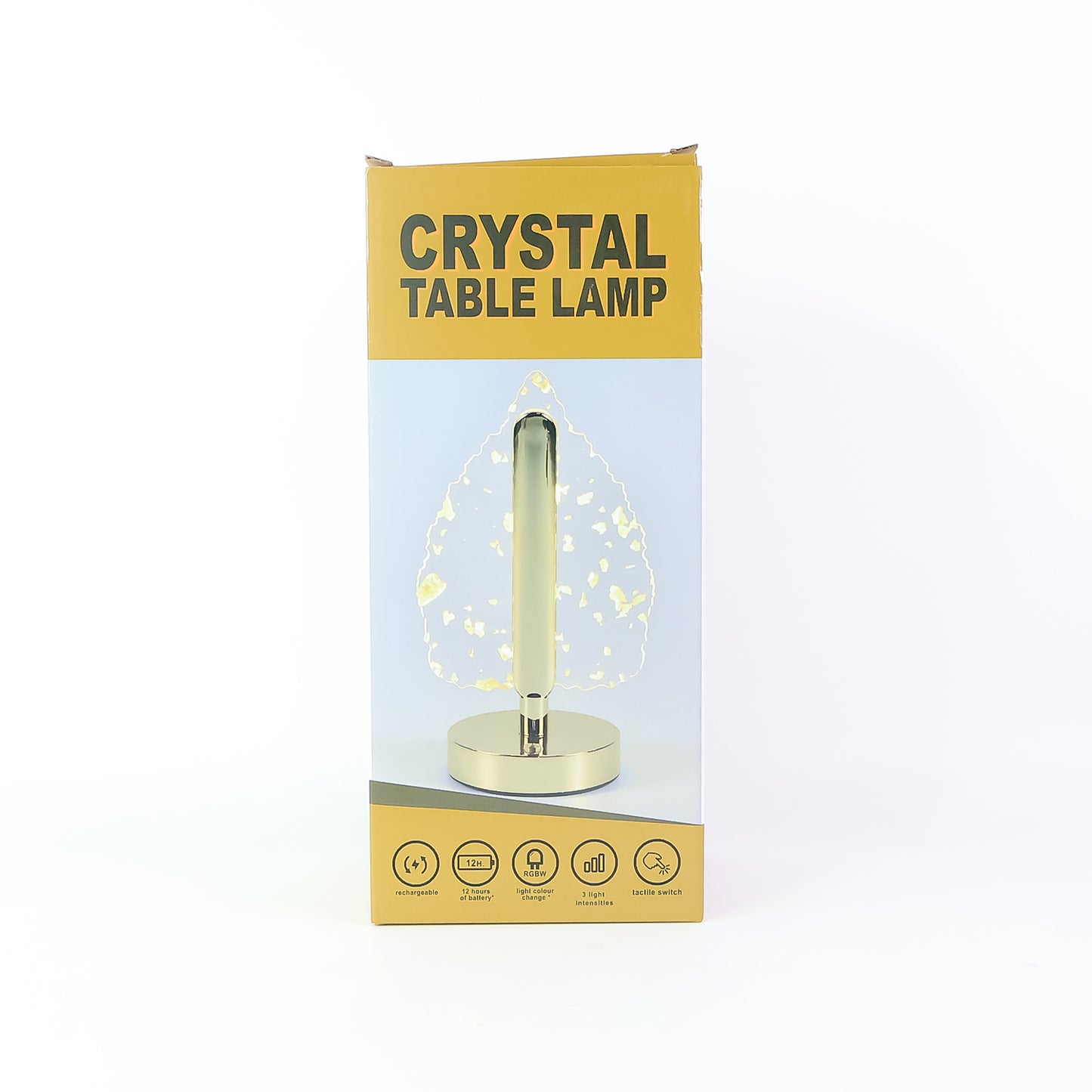 Elegant Plastic Led Table Lamp With Leaf Design Shade (1 Pc)