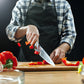2315 Thick Wooden Bamboo Kitchen Chopping Cutting Slicing Board With Holder For Fruits Vegetables Meat
