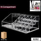 16 Compartment Cosmetic Makeup Jewellery Lipstick Storage Organiser Box, Cosmetic Storage Box Make-up Lipstick Organizer / Lipstick Holder Case  Transparent