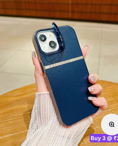 Soft Leather Pattern with Camera Kickstand