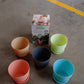Round Plastic Flower Pot with Bottom Tray (5 Pcs Set / With Color Box)