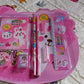8 in1 Mix Stationery Gift Set for Kids, Stationary Set Including Pencil Ruler Rubber Pencil Sharpener, Pencil Cover, School, Office Product Gift