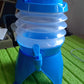 Plastic Collapsible Beverages Container with Tap Cold Drink Dispenser Folding Water Storage Water Jug Tank for Home and Outdoor Party Traveling Picnic (3.5 Litter/ Multicolor)
