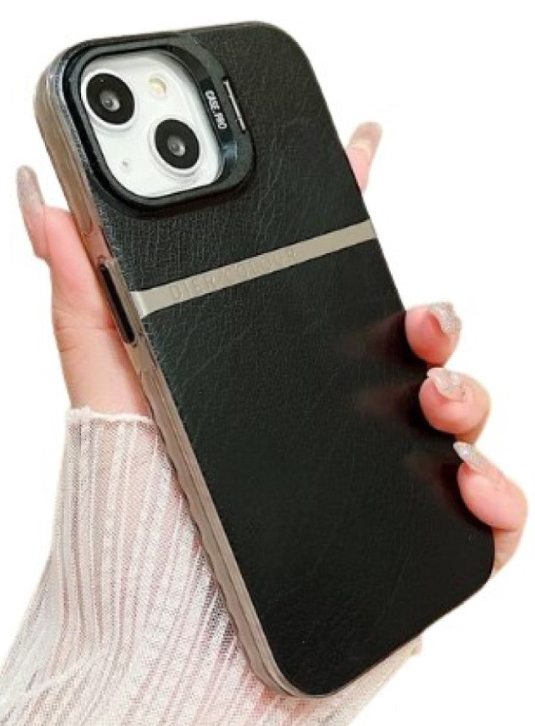 Soft Leather Pattern with Camera Kickstand