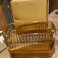 Premium Ribbed Transparent Storage Basket with Gold Handle – Multipurpose Kitchen &amp; Home Organizer Box (25x14cm / 2 Pc)