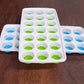21 Cavity  Up Ice Cube Trays-Easy Release, Flexible Silicone Bottom - Stackable, BPA Free, Food Grade - for Convenient Freezer Ice Making (2 Pc Set)
