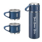 Customized Stainless Steel Vacuum Flask Set with 3 Cups – 500ML | Personalized Name Bottle Gift Combo for Boyfriend, Girlfriend, Employee