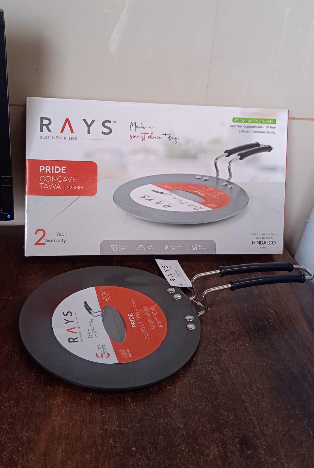 Multi Purpose Aluminium Rays Roti Tawa (9 Inch / 2-Year warranty,  ISI Number :- 2347, BIS Number :- CM/L -7600164310