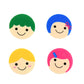Fun Face Design Eraser Set