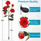 6616a Garden Solar Outdoor Rose Lights Decorative  Waterproof Flower Light For Garden Patio Landscape Pathway Yard Holiday Decoration