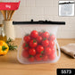 Reusable Silicone Food Storage Bag – Leakproof, Flat Bottom, Freezer & Microwave Safe, BPA-Free Snack & Sandwich Bag (1 Pc)