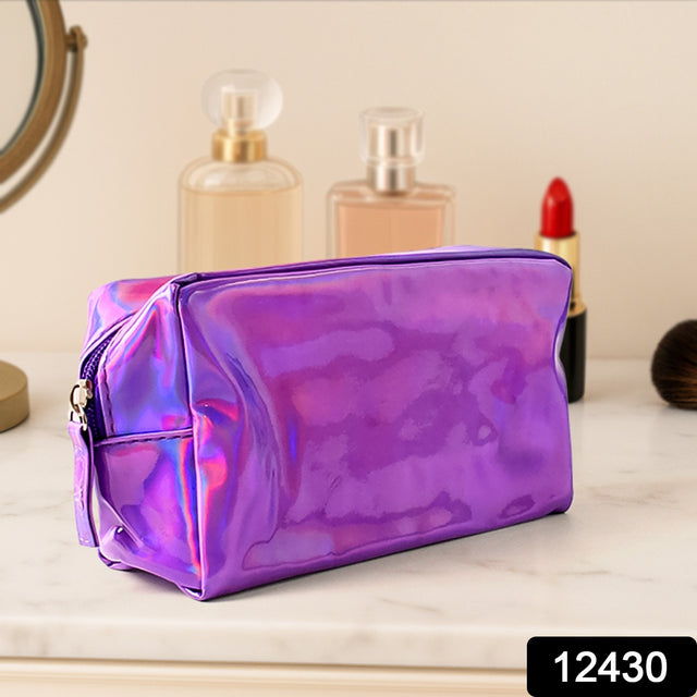 Holographic Shiny Waterproof Travel Cosmetic Pouch (1 Pc)