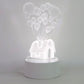 3d Illusion Led Night Lamp With House And Balloons Design